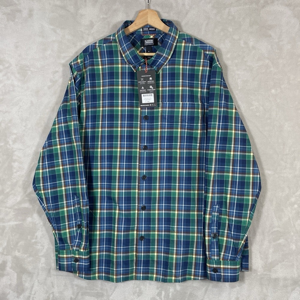 NWT Alaskan Hardgear Midnight Sun Flannel Shirt Mens XL Plaid Wool Blend AKHG